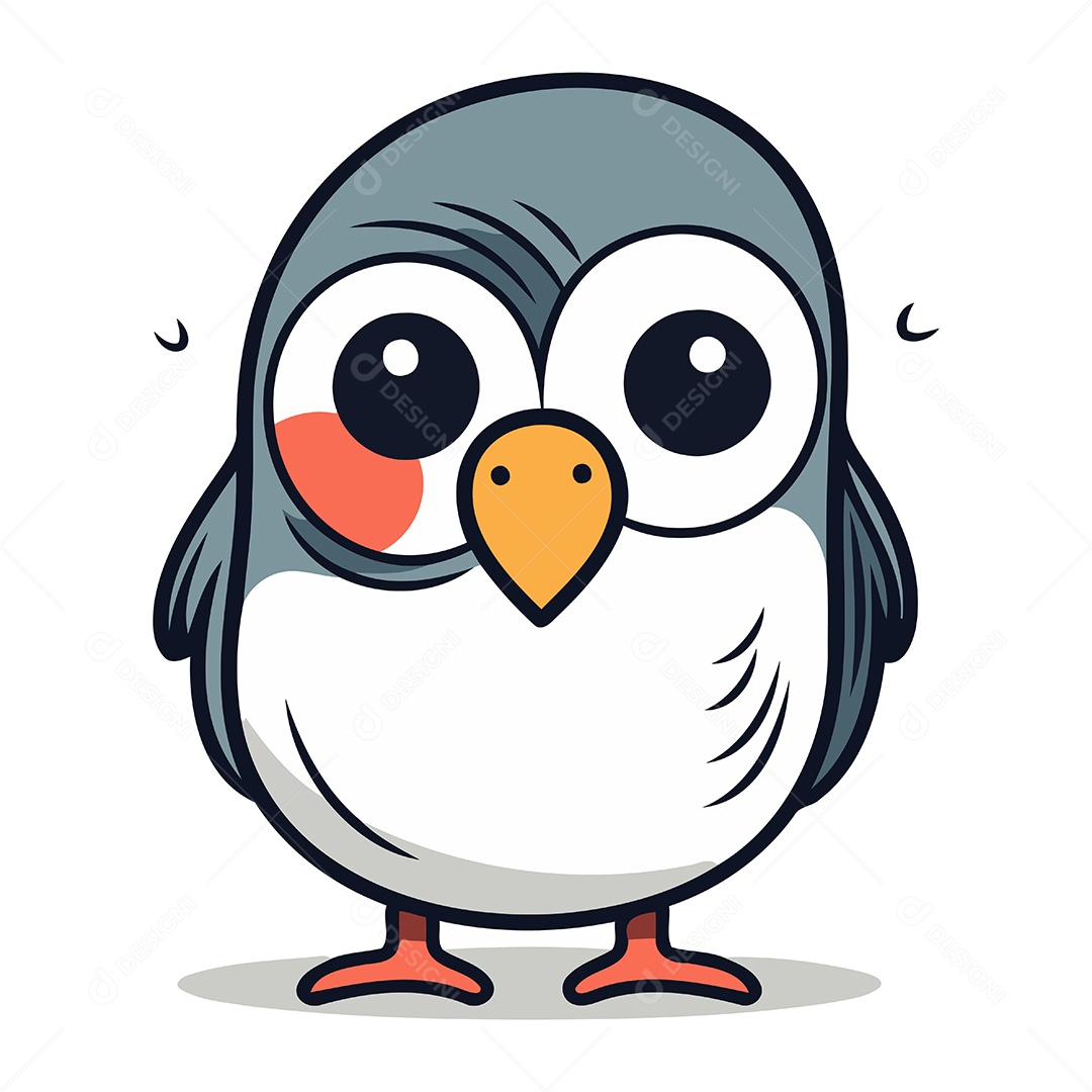 Pinguim Desenho Animado Ilustração Vetor EPS