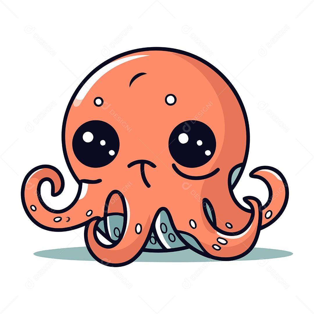 Polvo Desenho Animado Ilustração Vetor EPS