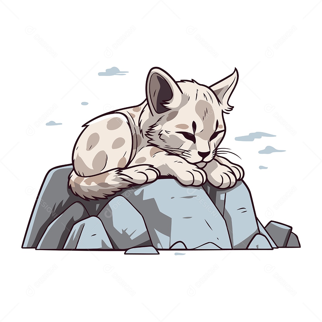 Gato Desenho Animado Ilustração Vetor EPS