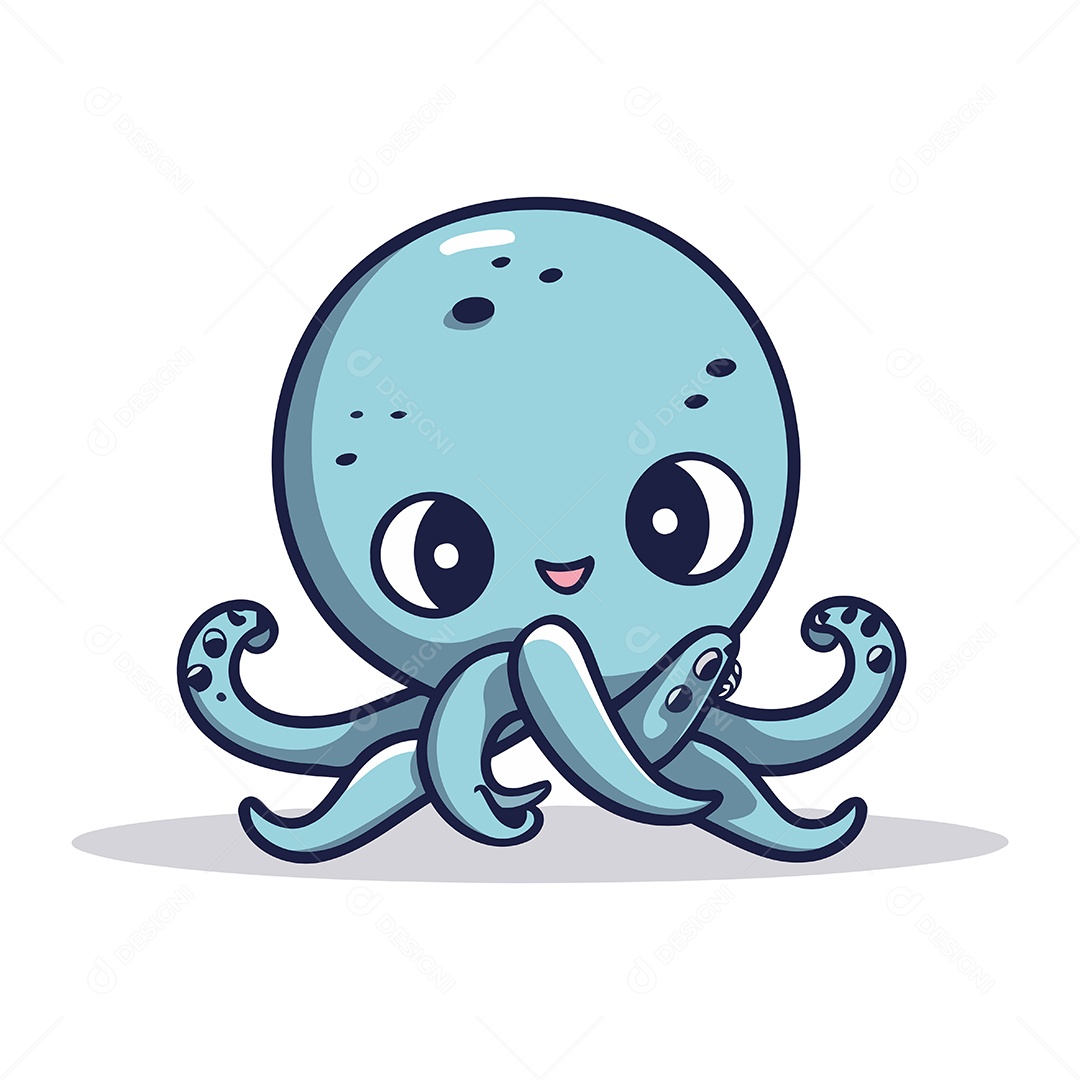 Polvo Desenho Animado Ilustração Vetor EPS