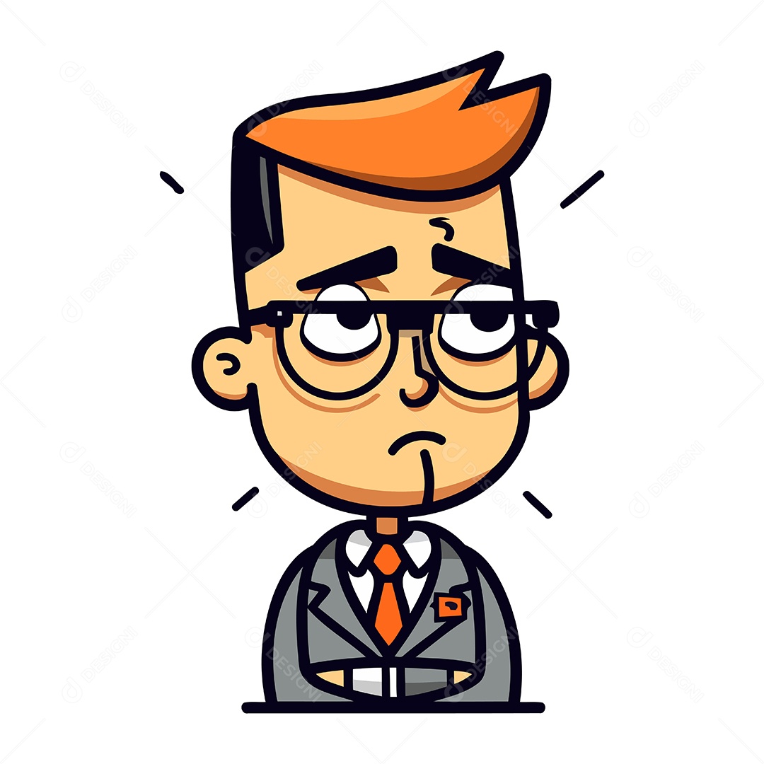 Empresário Desenho Animado Ilustração Vetor EPS