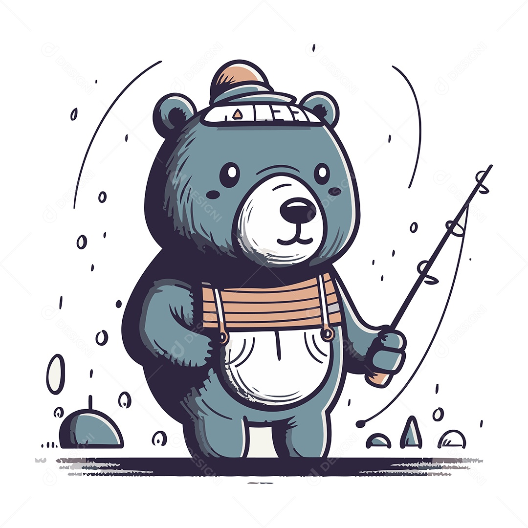 Urso Desenho Animado Ilustração Vetor EPS