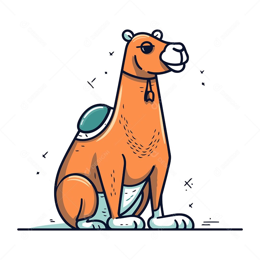 Camelo Desenho Animado Ilustração Vetor EPS