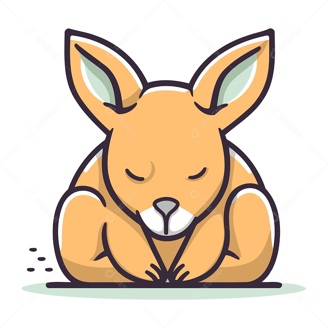Canguru Desenho Animado Ilustração Vetor EPS