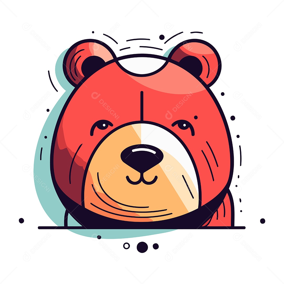 Urso Desenho Animado Ilustração Vetor EPS