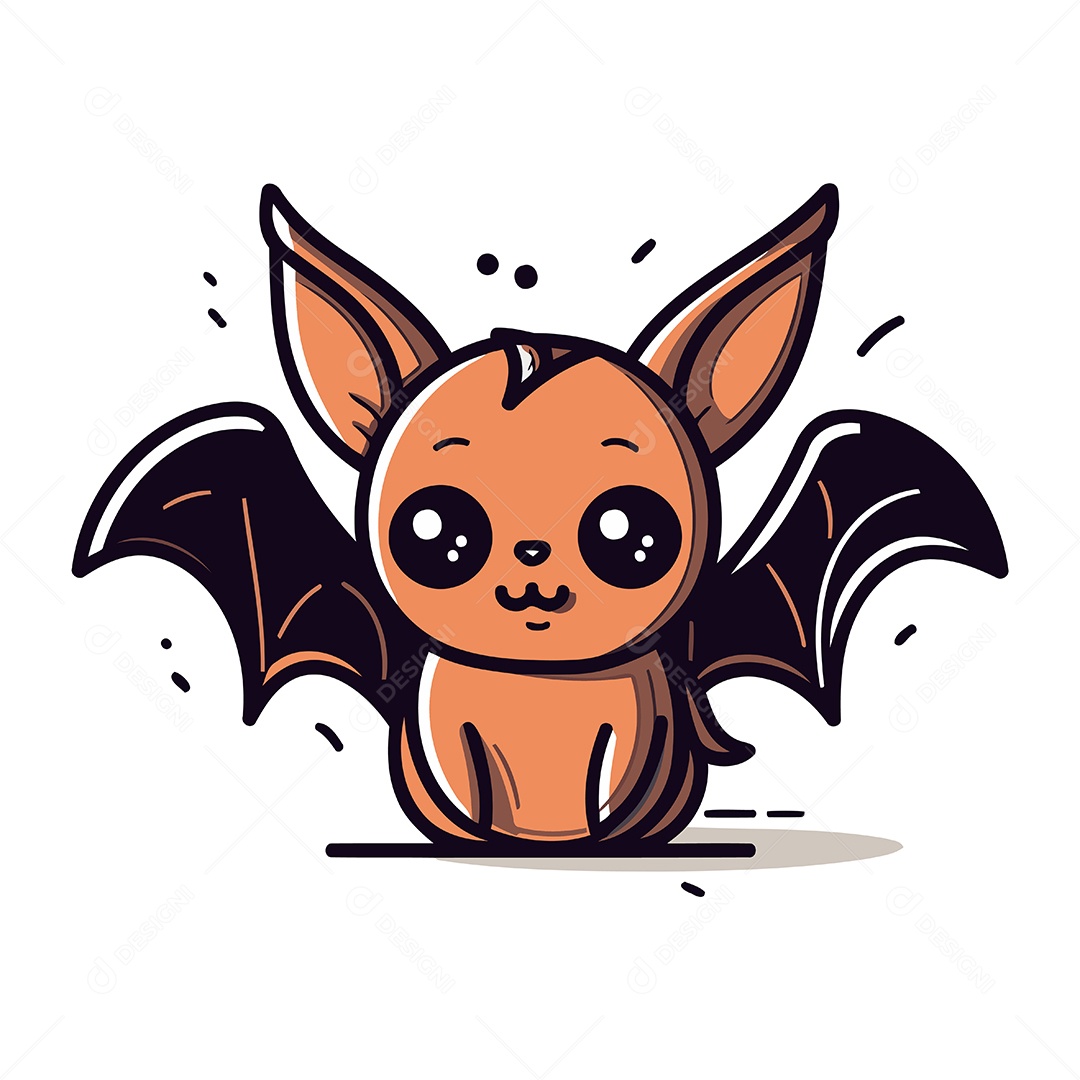Morcego Desenho Animado Ilustração Vetor EPS