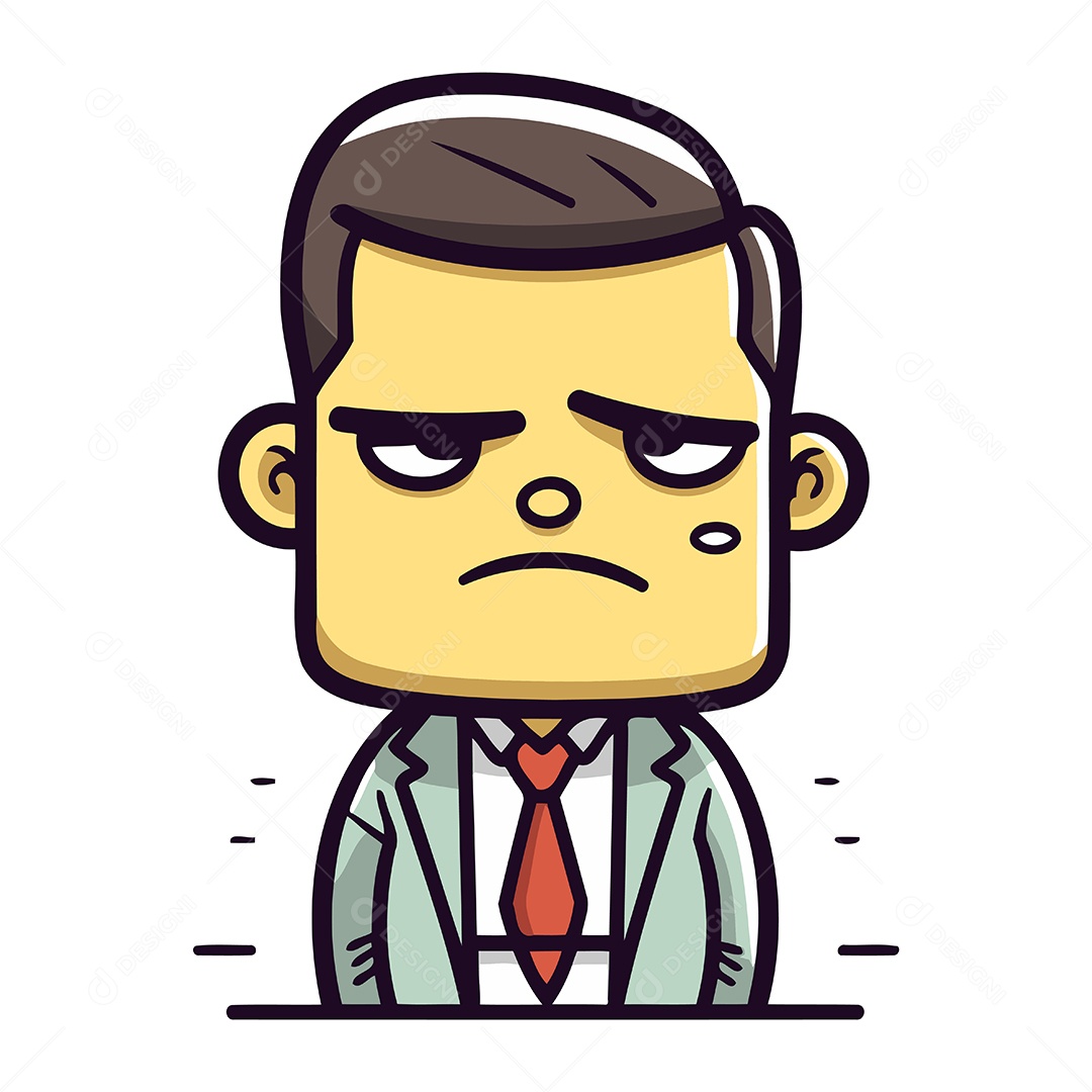 Empresário Desenho Animado Ilustração Vetor EPS