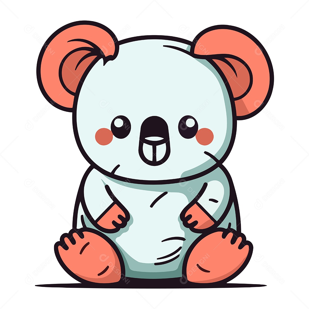 Coala Desenho Animado Ilustração Vetor EPS