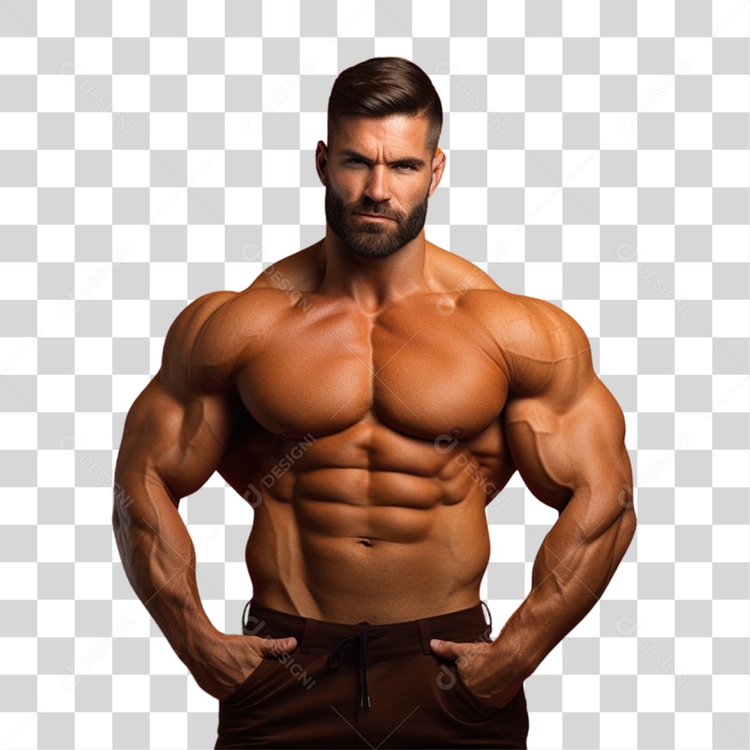 Fisiculturista Musculação PNG Transparente