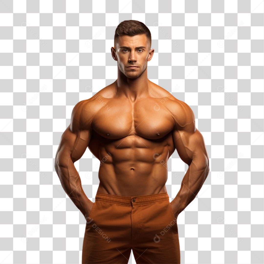 Fisiculturista Musculação PNG Transparente