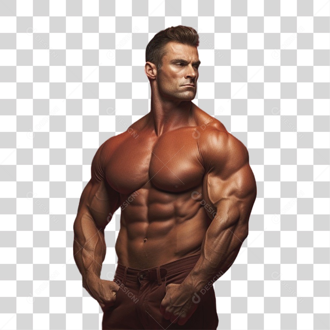 Fisiculturista Musculação PNG Transparente
