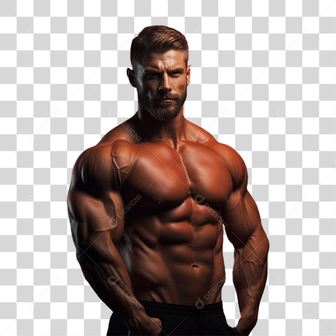Fisiculturista Musculação PNG Transparente