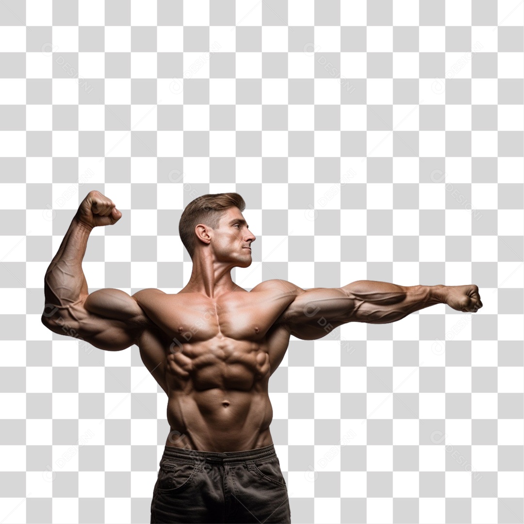 Fisiculturista Musculação PNG Transparente