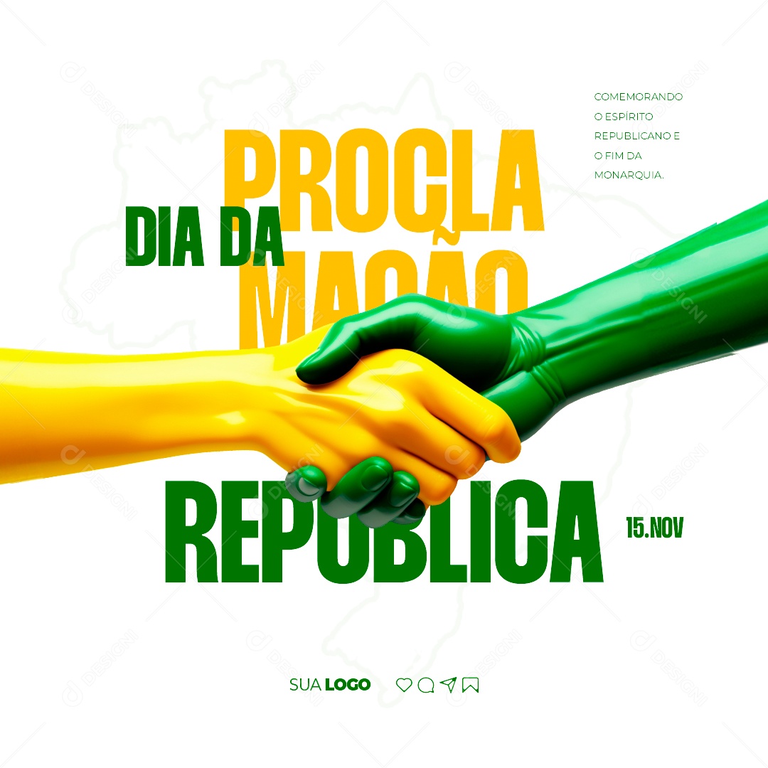 Social Media Republic Proclamation Day November 15th Editable PSD