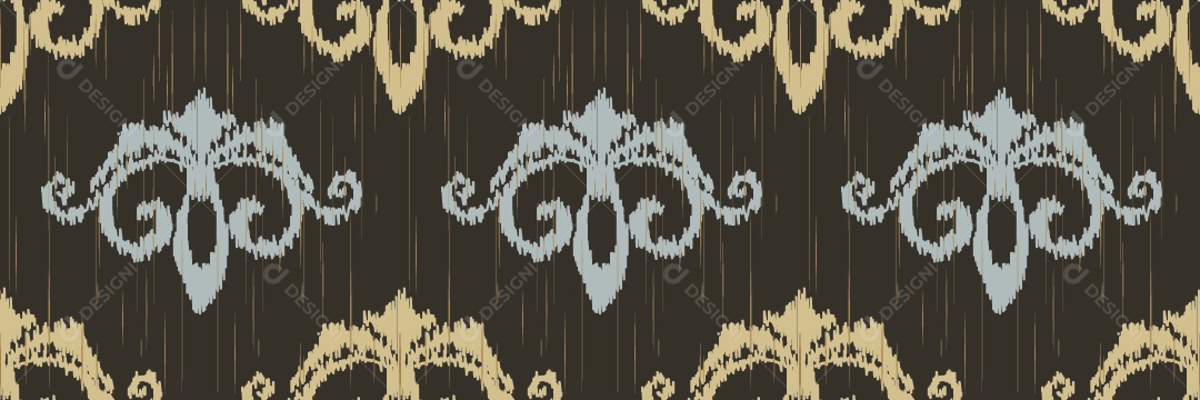 Ilustração Padrão Tribal Tradicional Colorida Vetor EPS