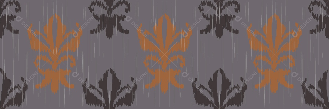 Ilustração Padrão Tribal Tradicional Colorida Vetor EPS