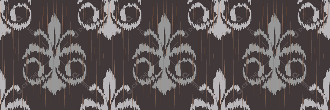 Ilustração Padrão Tribal Tradicional Colorida Vetor EPS