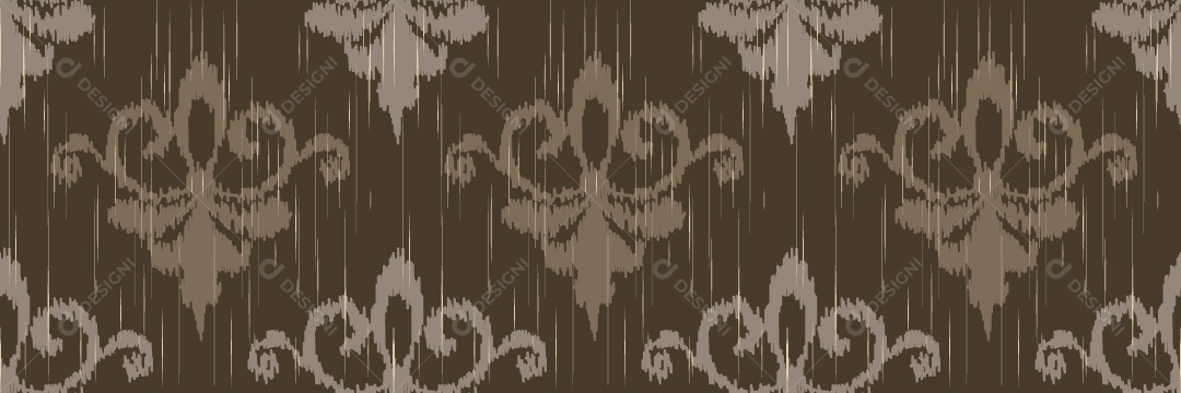 Ilustração Padrão Tribal Tradicional Colorida Vetor EPS