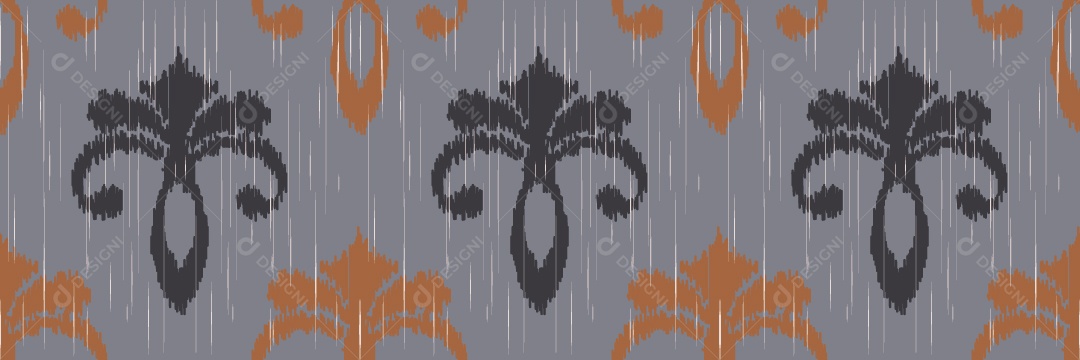 Ilustração Padrão Tribal Tradicional Colorida Vetor EPS