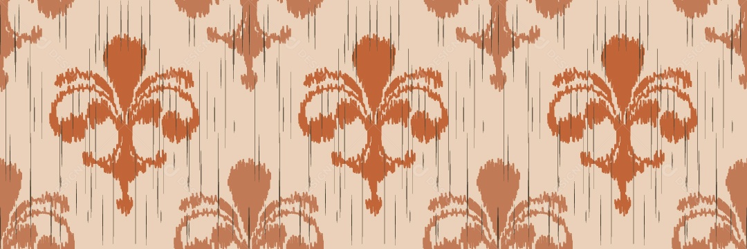 Ilustração Padrão Tribal Tradicional Colorida Vetor EPS