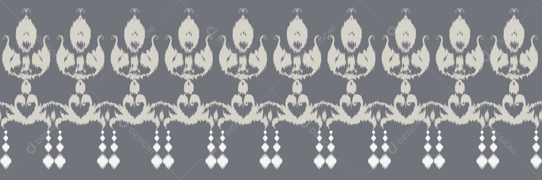 Ilustração Padrão Tribal Tradicional Colorida Vetor EPS