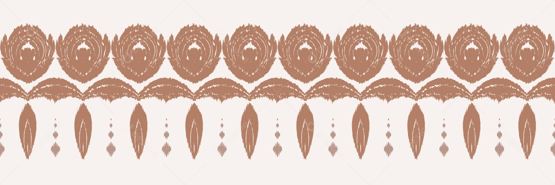 Ilustração Padrão Tribal Tradicional Colorida Vetor EPS