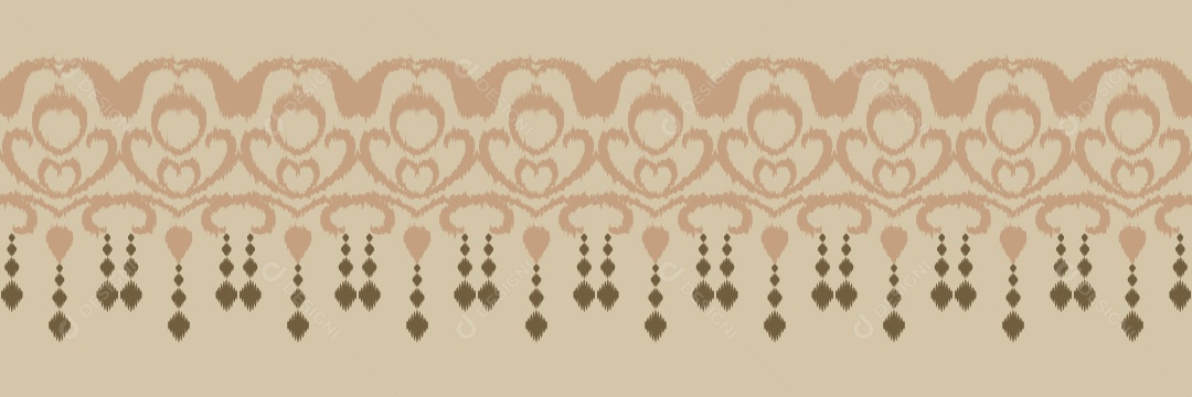 Ilustração Padrão Tribal Tradicional Colorida Vetor EPS