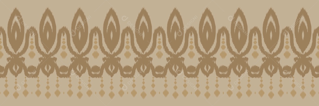 Ilustração Padrão Tribal Tradicional Colorida Vetor EPS