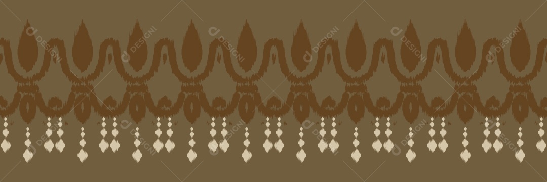 Ilustração Padrão Tribal Tradicional Colorida Vetor EPS