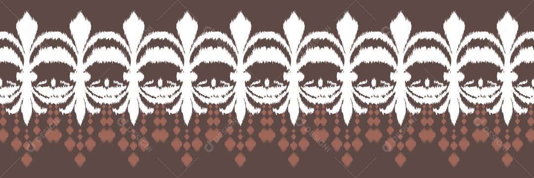 Padrão Tribal Tradicional Ilustração Marrom Vetor EPS