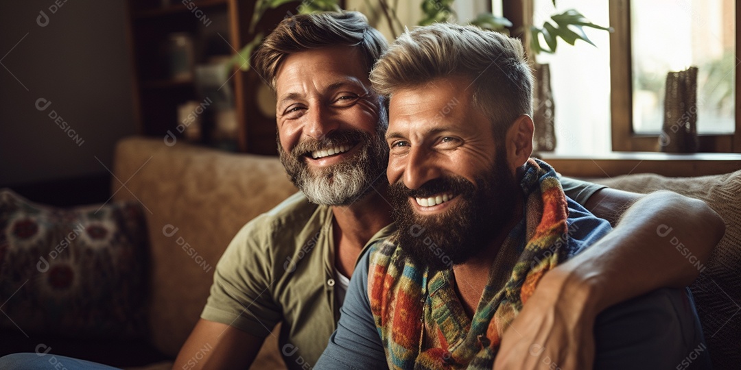 Casal de homens homossexuais