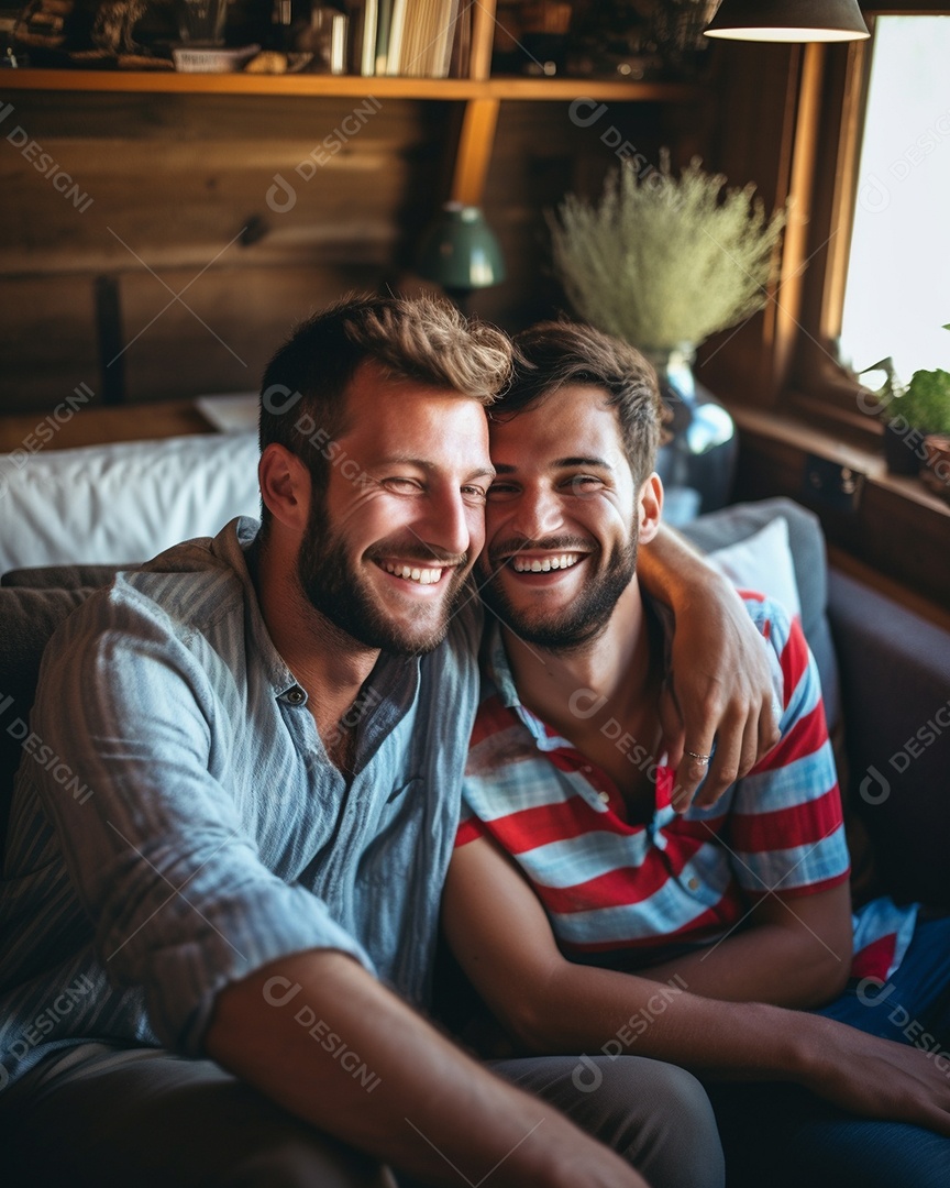 Casal de homens homossexuais