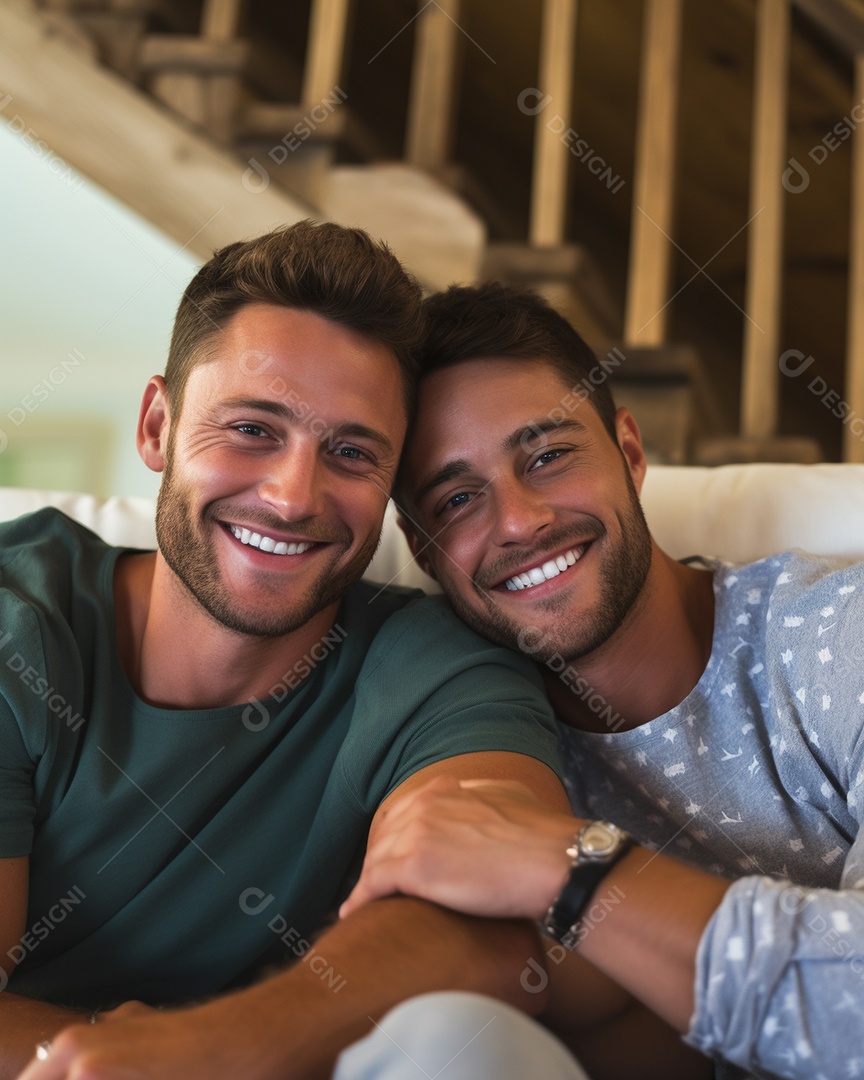 Casal de homens homossexuais