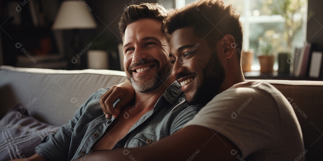 Casal de homens homossexuais