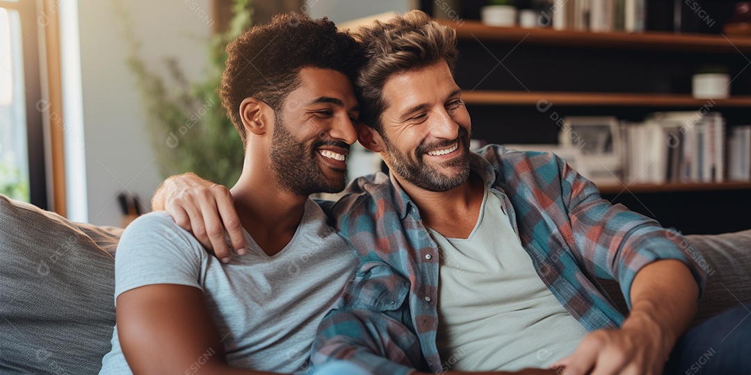 Casal de homens homossexuais
