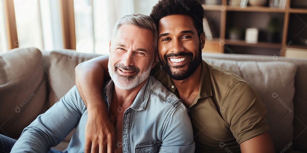 Casal de homens homossexuais