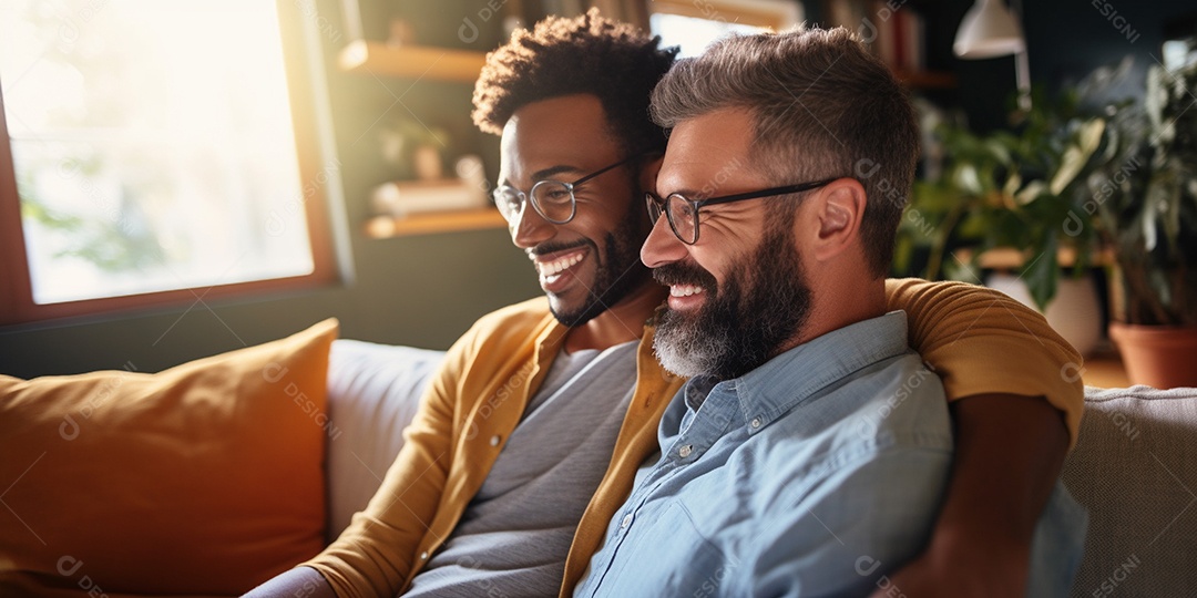 Casal de homens homossexuais