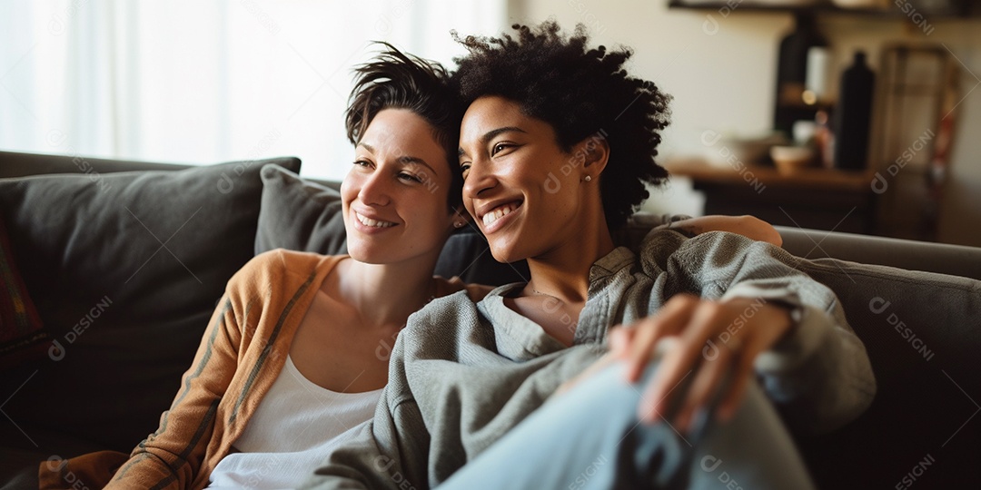 Casal de mulher homossexual