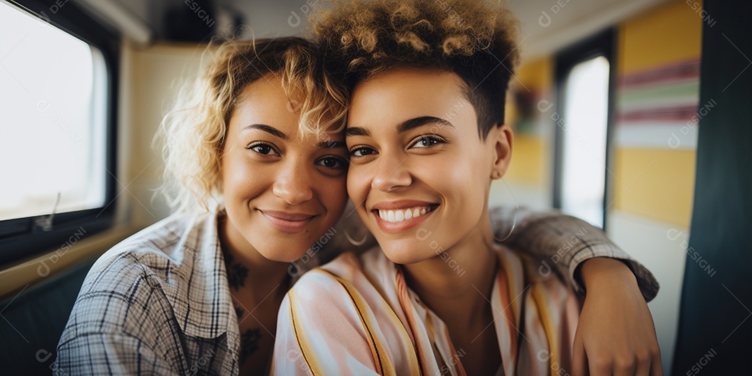 Casal de mulher homossexual