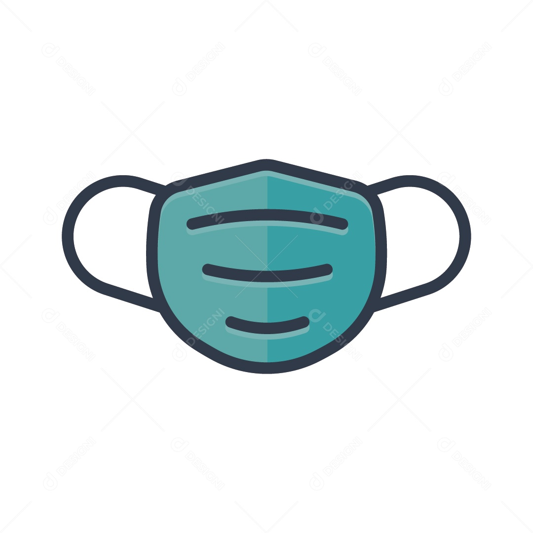 Máscara de Proteção Ilustração Vetor EPS