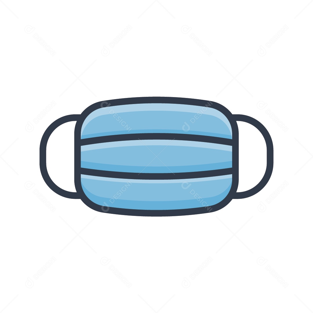 Máscara de Proteção Ilustração Vetor EPS