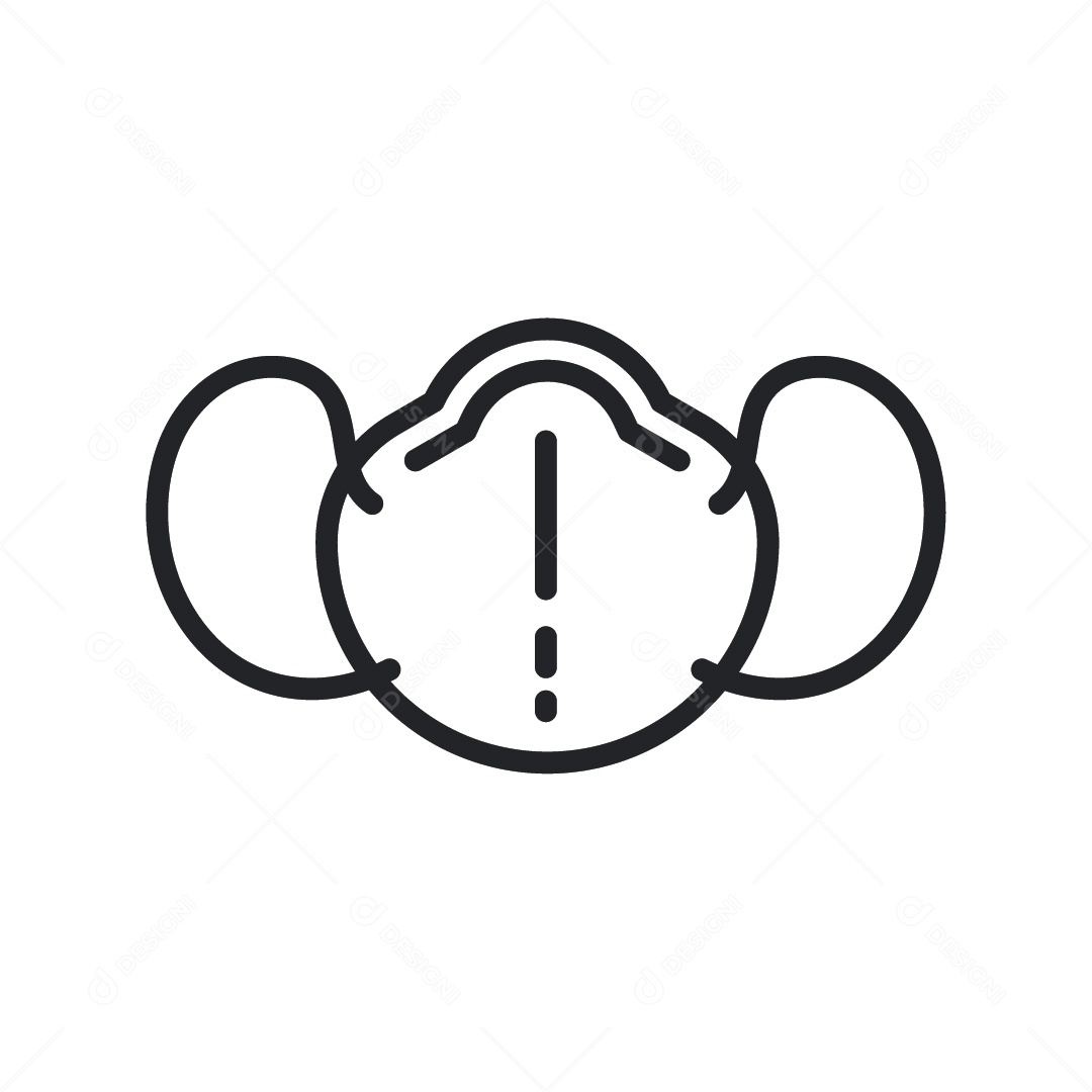 Desenho de Máscara de Proteção Vetor EPS