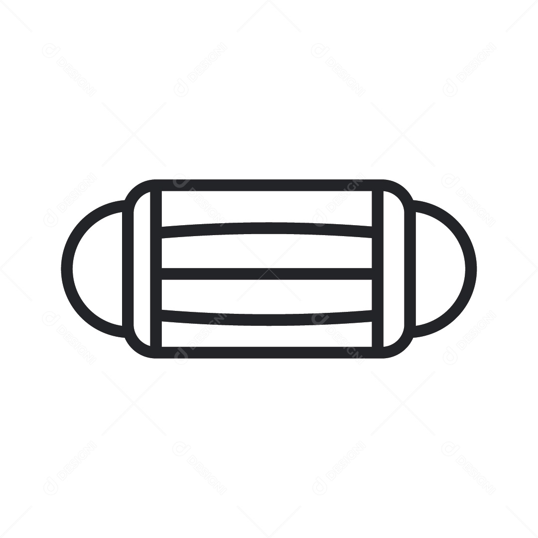 Desenho de Máscara de Proteção Vetor EPS