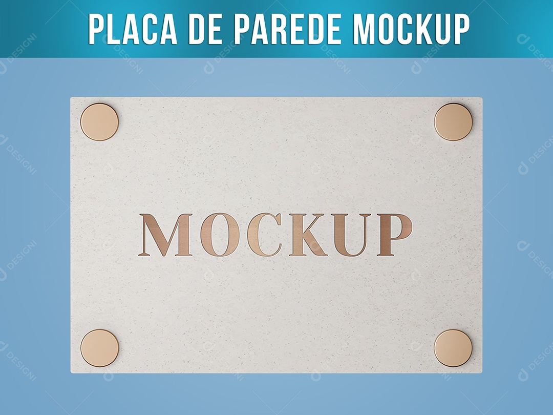 Placa De Parede Mockup PSD Editável