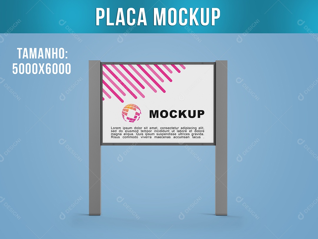 Mockup Placa PSD Editável