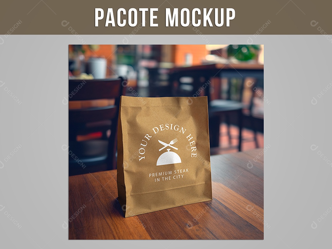 Mockup Pacote Papel PSD Editável