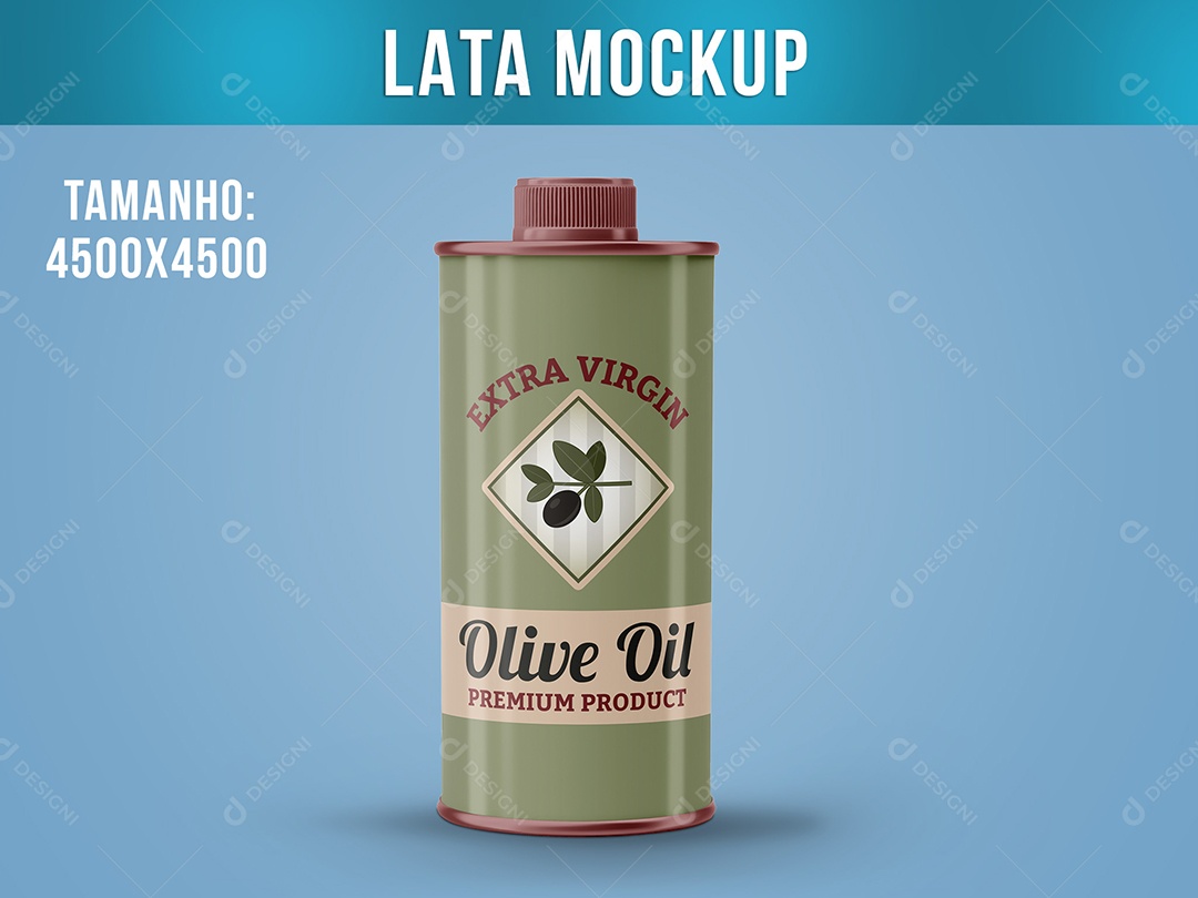 Lata Mockup PSD Editável