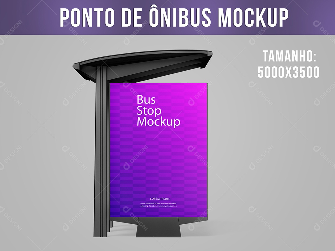 Mockup Ponto De ônibus PSD Editável