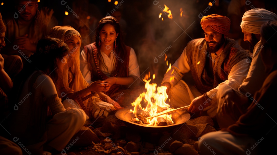 Festival Indiano de Lohri, Festival de Inverno Local de Punjabi, 13 de janeiro.