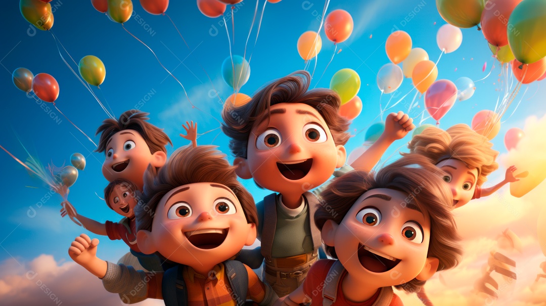 Dia Nacional da Criança 12 de outubro estilo desenho.